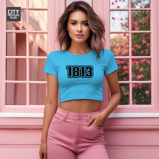 1813 Women Crop Top | Vintage Birth Year Shirt | City Posters Plus