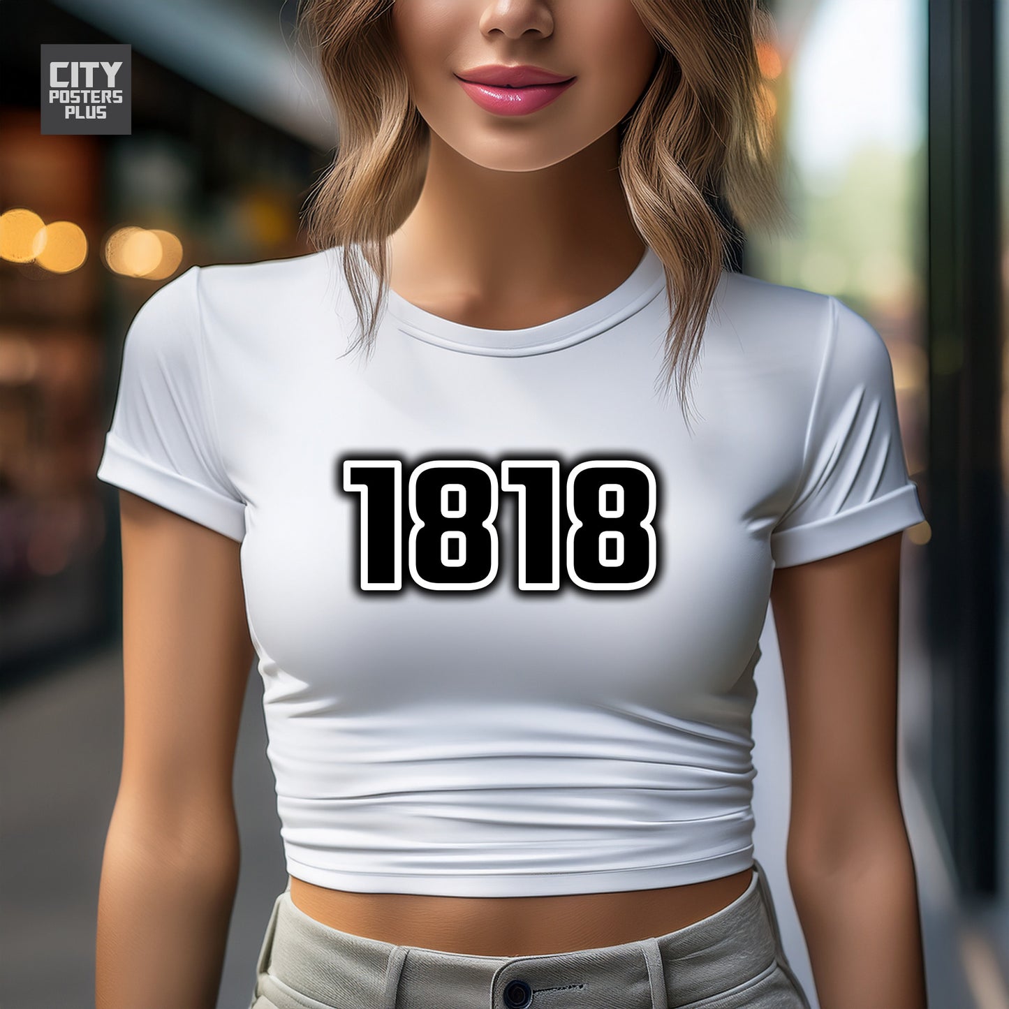 City Posters Plus 1818 Vintage Birth Year Women Crop Top