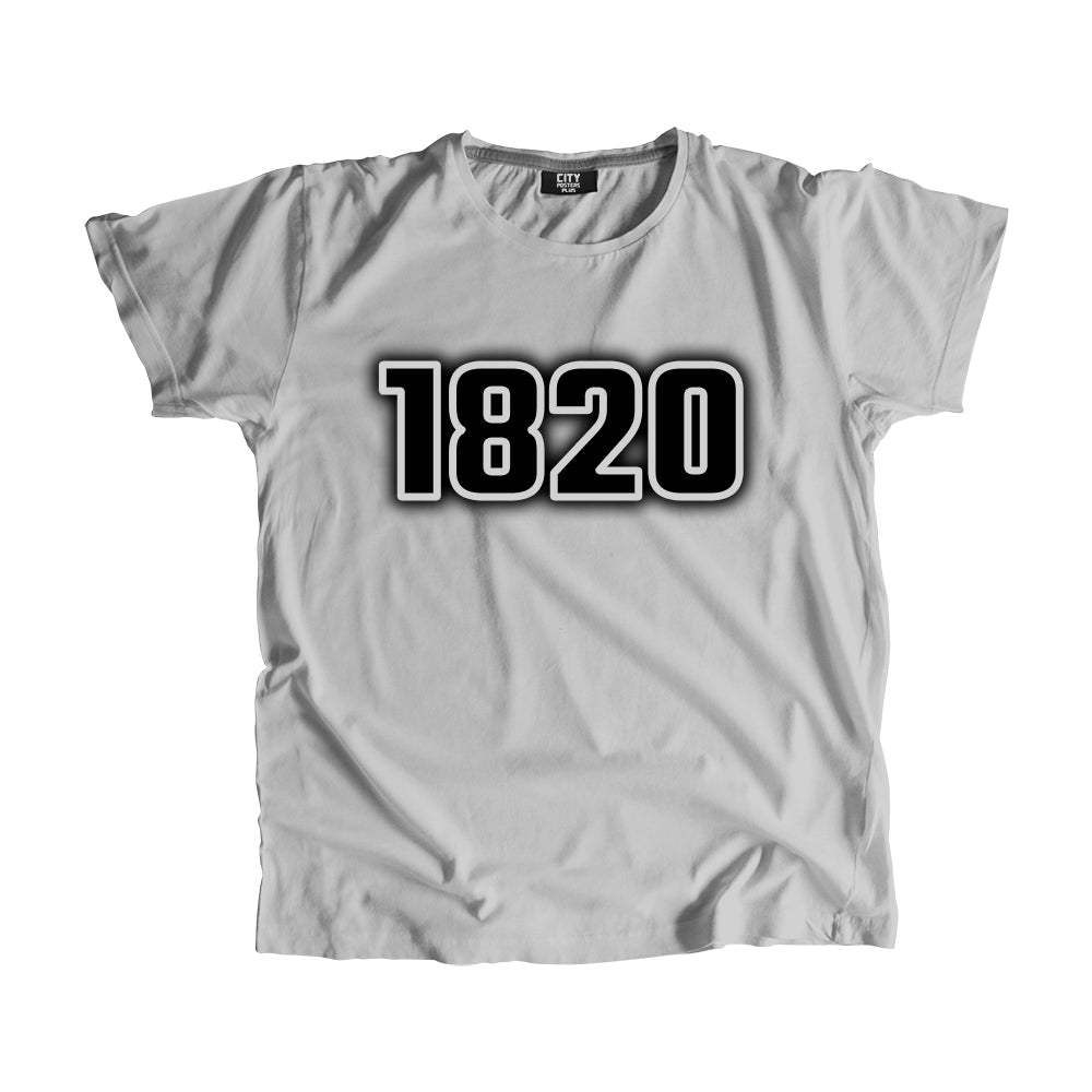 1820 Vintage Heritage Year Men Unisex T-Shirt (Melange Grey)