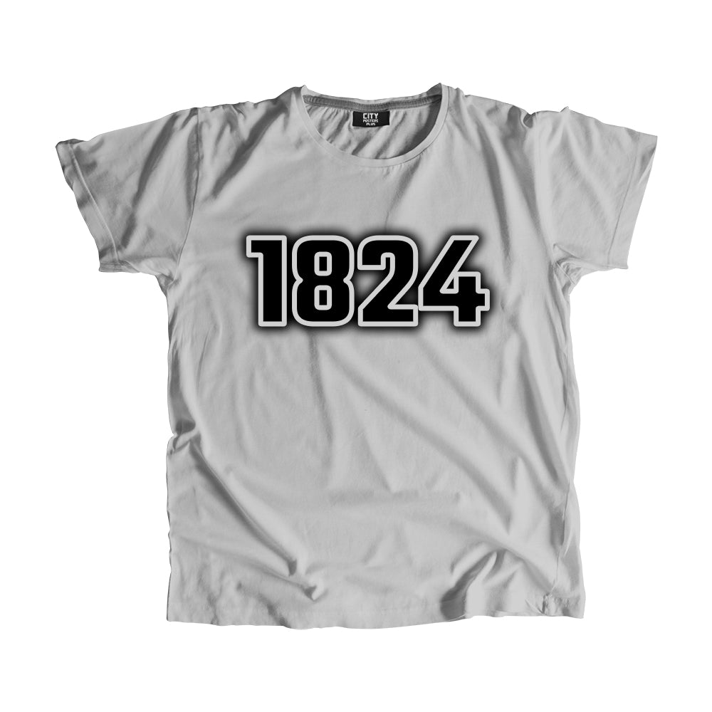 1824 Vintage Heritage Year Men Unisex T-Shirt (Melange Grey)