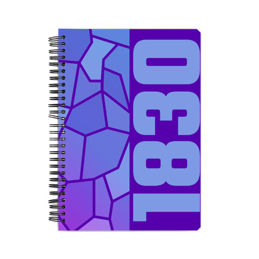1830 Year Notebook (Purple, A5 Size, 100 Pages, Ruled)