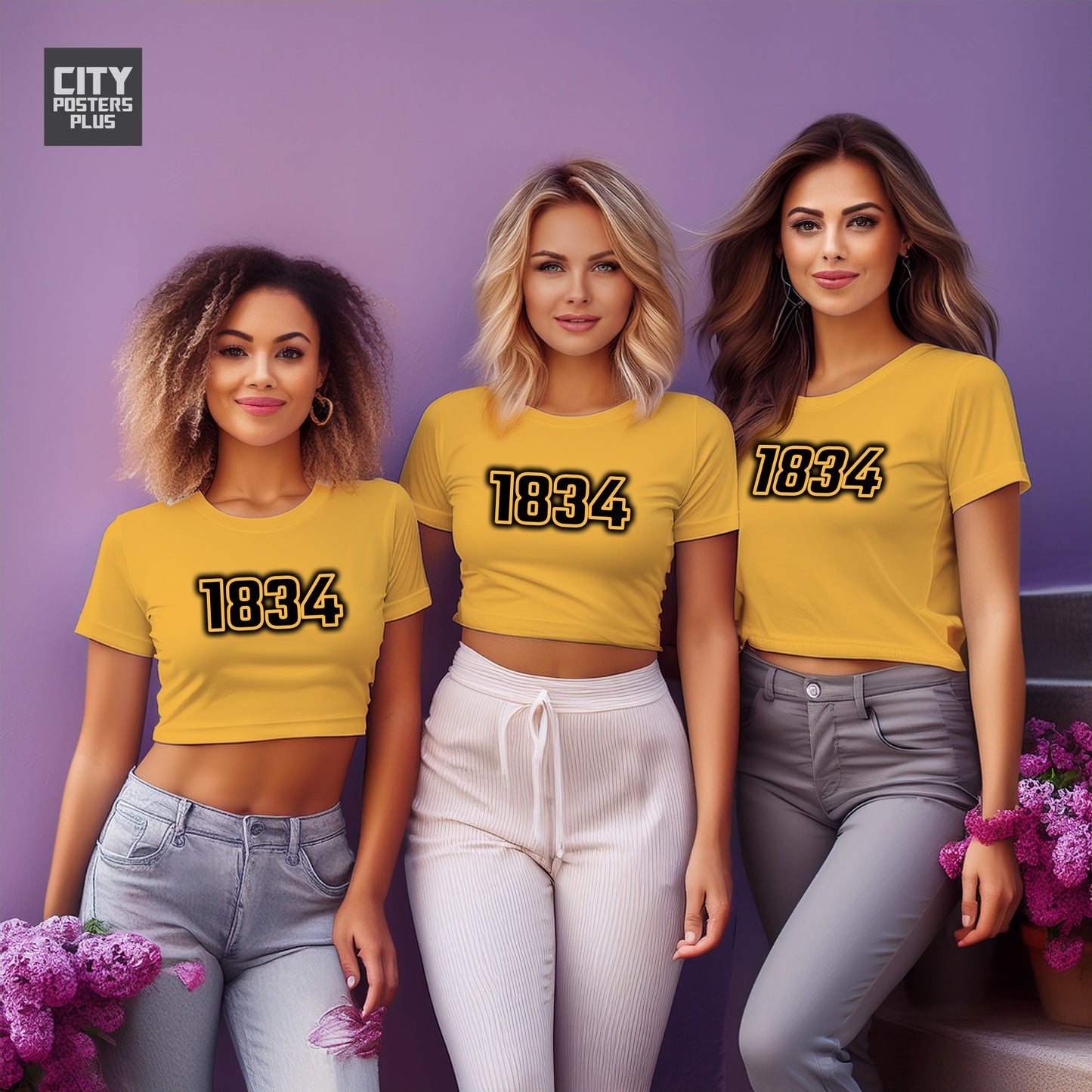 City Posters Plus 1834 Vintage Birth Year Women Crop Top