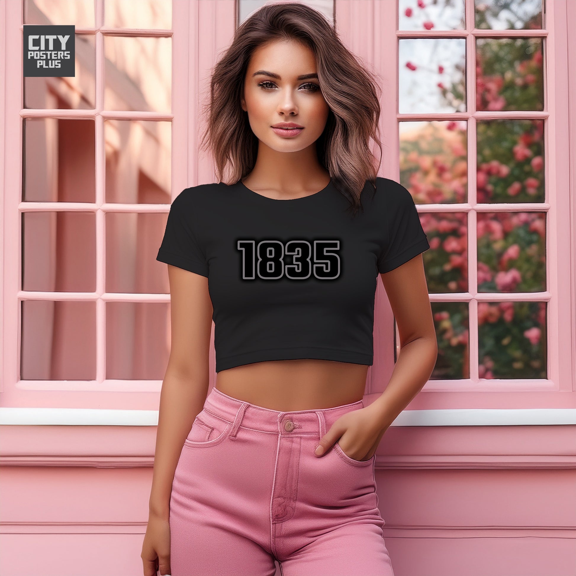 1835 Women Crop Top | Vintage Birth Year Shirt | City Posters Plus