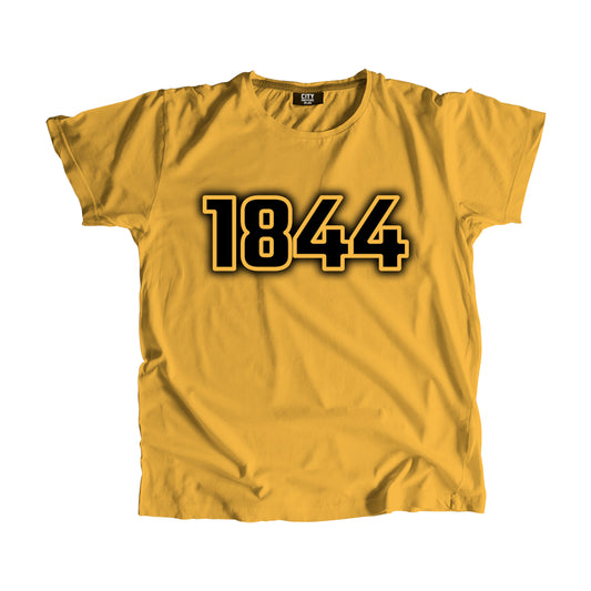 1844 Vintage Heritage Year Men Unisex T-Shirt (Golden Yellow)