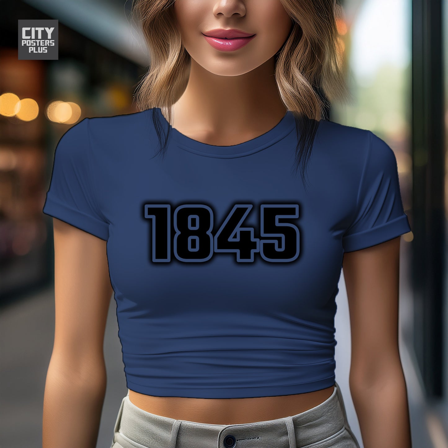 City Posters Plus 1845 Vintage Birth Year Women Crop Top