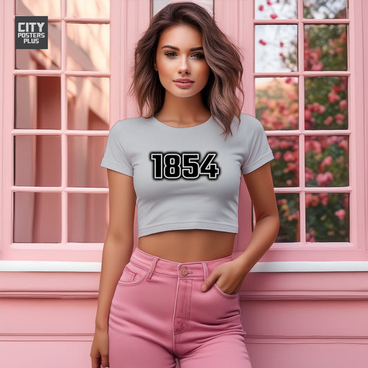 1854 Women Crop Top | Vintage Birth Year Shirt | City Posters Plus