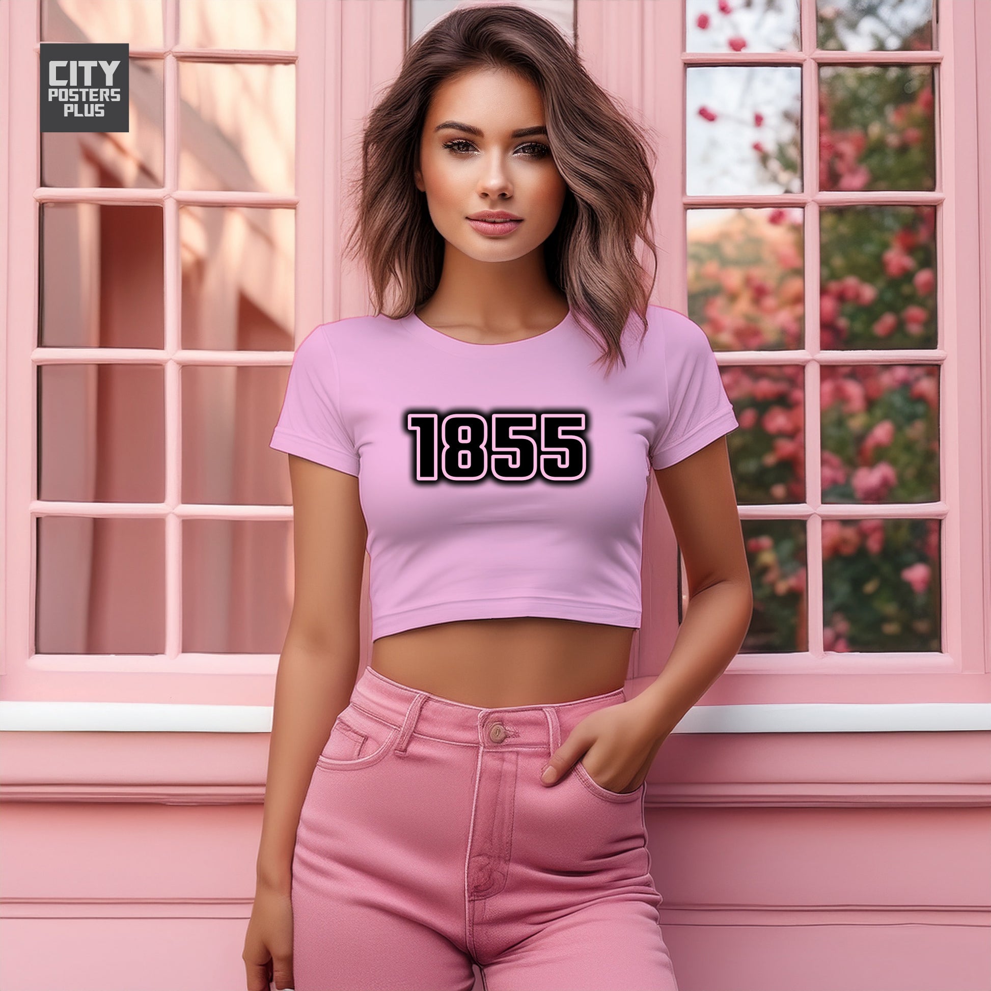 1855 Women Crop Top | Vintage Birth Year Shirt | City Posters Plus