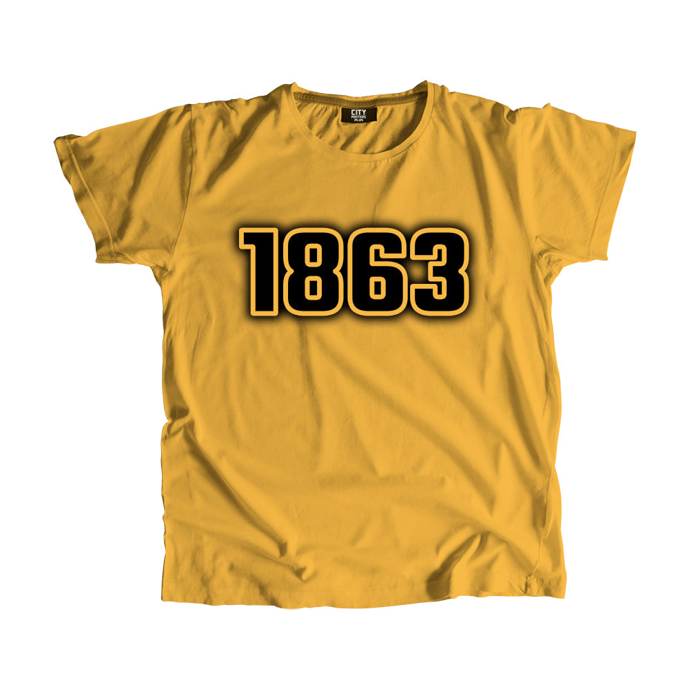 1863 Vintage Heritage Year Men Unisex T-Shirt (Golden Yellow)