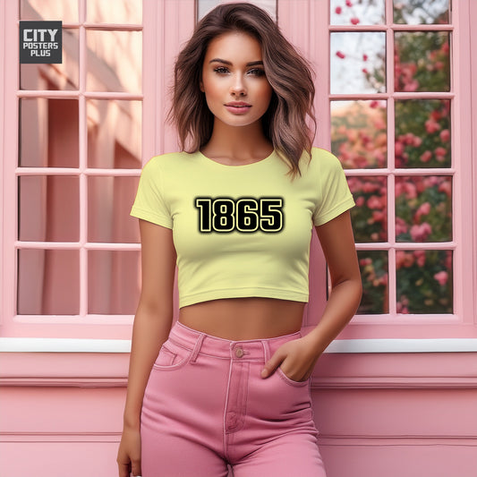 1865 Women Crop Top | Vintage Birth Year Shirt | City Posters Plus