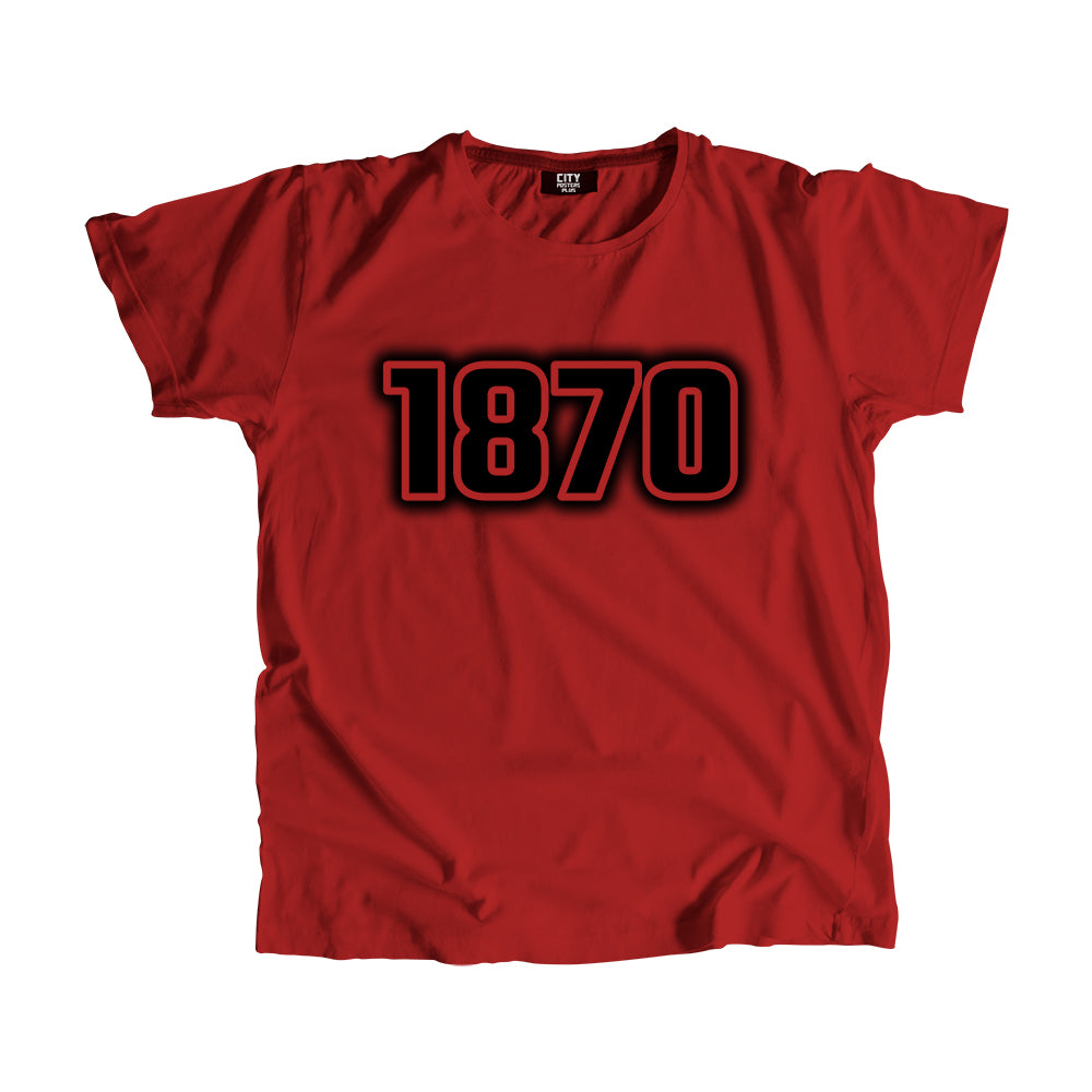 1870 Vintage Heritage Year Men Unisex T-Shirt (Red)