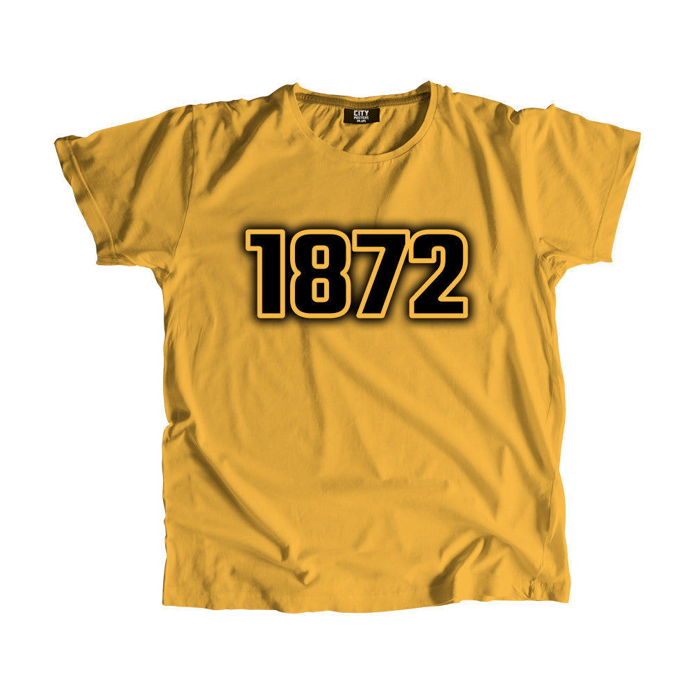 1872 Vintage Heritage Year Men Unisex T-Shirt (Golden Yellow)