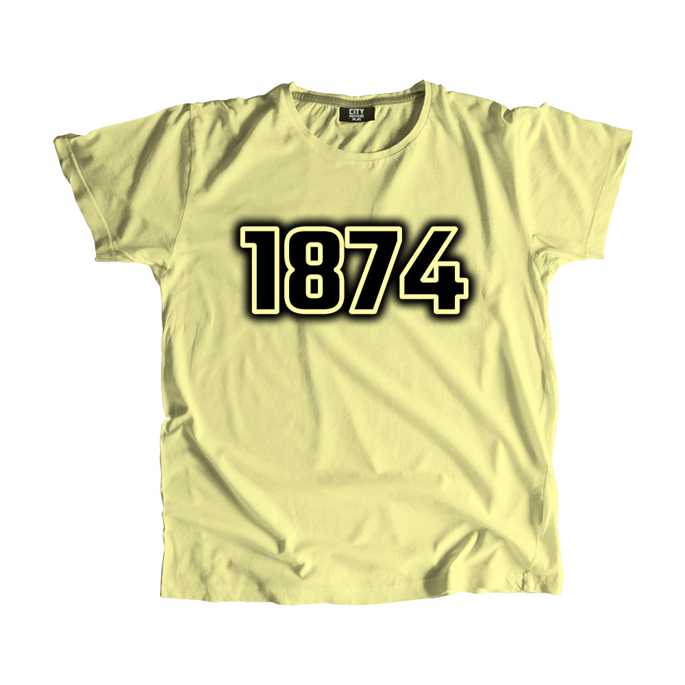 1874 Vintage Heritage Year Men Unisex T-Shirt (Butter Yellow)