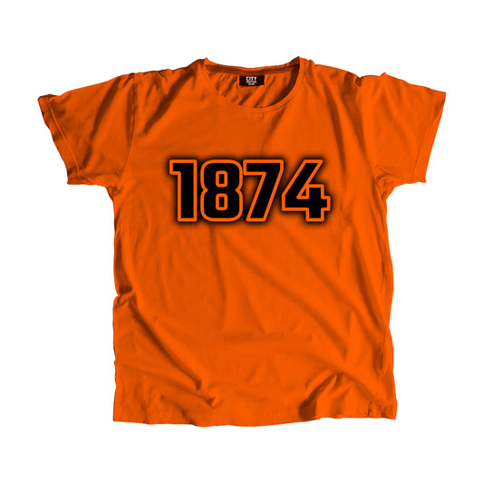 1874 Vintage Heritage Year Men Unisex T-Shirt (Orange)