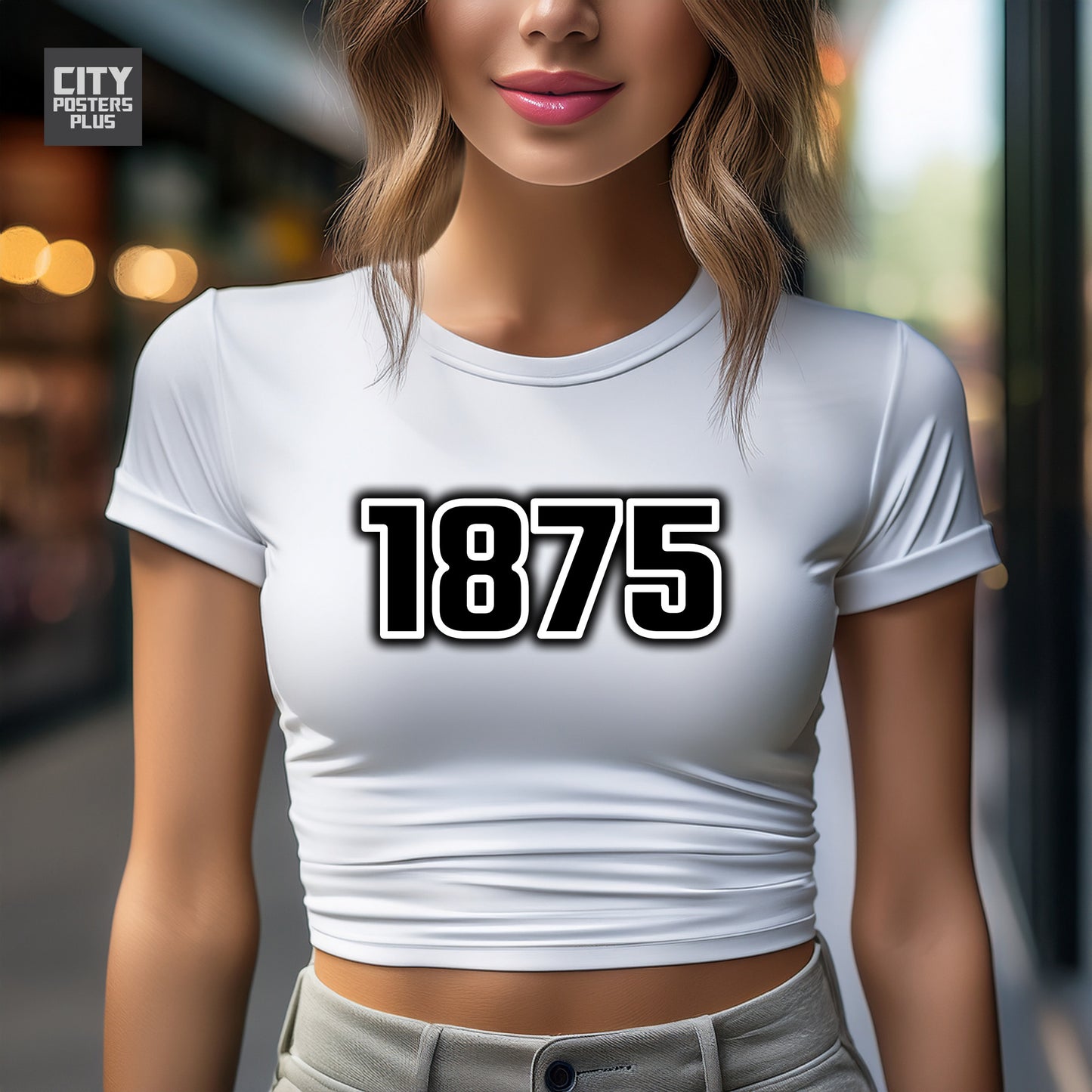 City Posters Plus 1875 Vintage Birth Year Women Crop Top