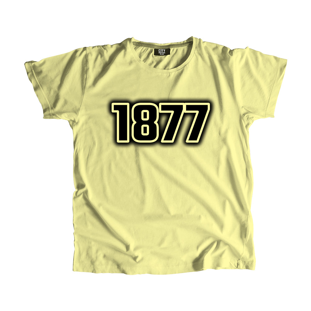 1877 Vintage Heritage Year Men Unisex T-Shirt (Butter Yellow)