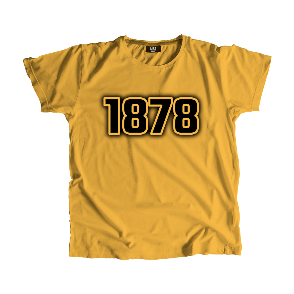 1878 Vintage Heritage Year Men Unisex T-Shirt (Golden Yellow)
