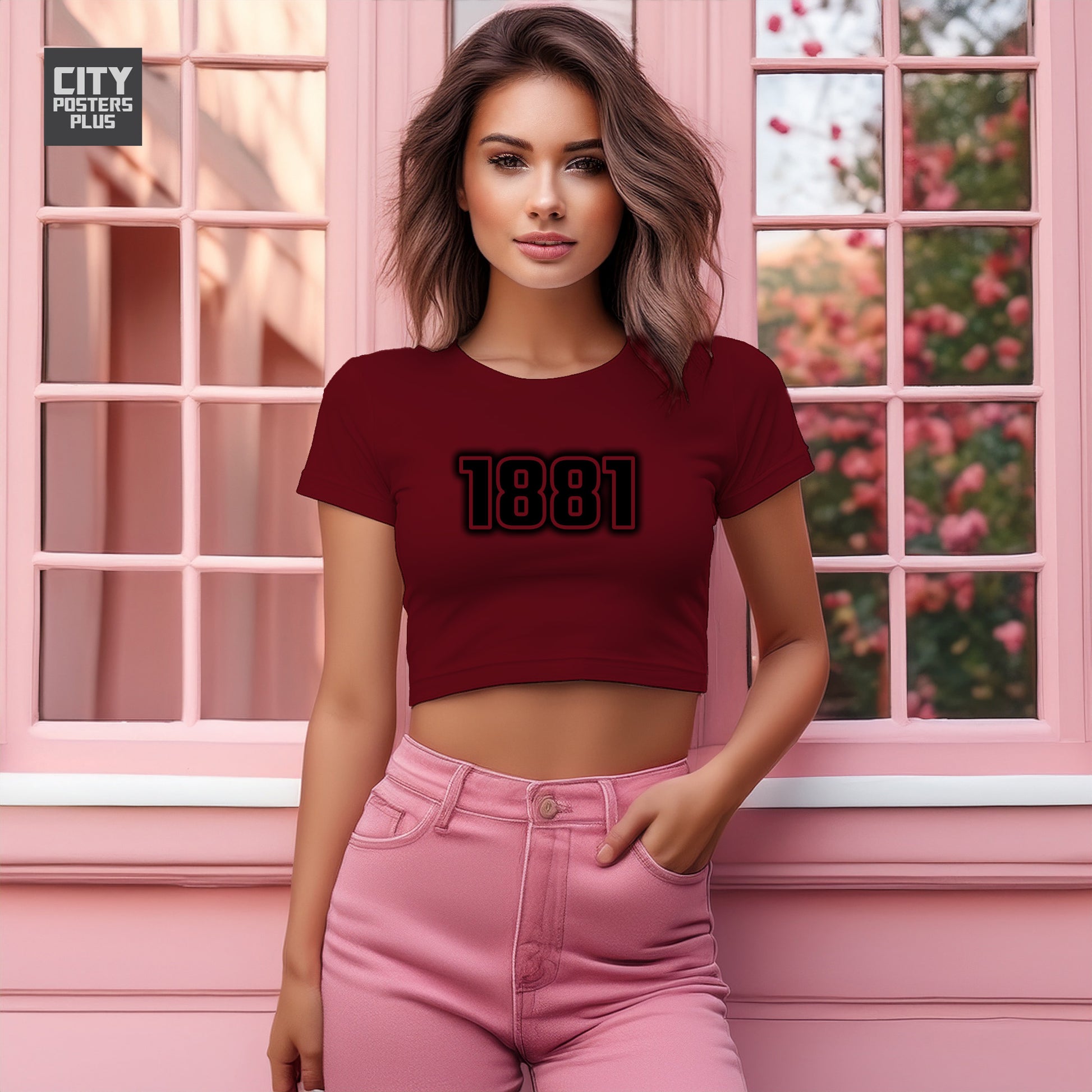 1881 Women Crop Top | Vintage Birth Year Shirt | City Posters Plus