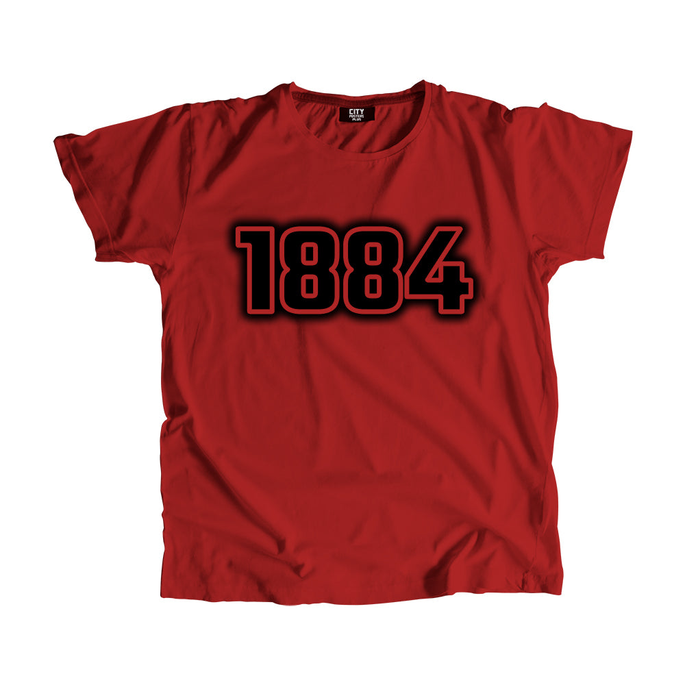 1884 Vintage Heritage Year Men Unisex T-Shirt (Red)