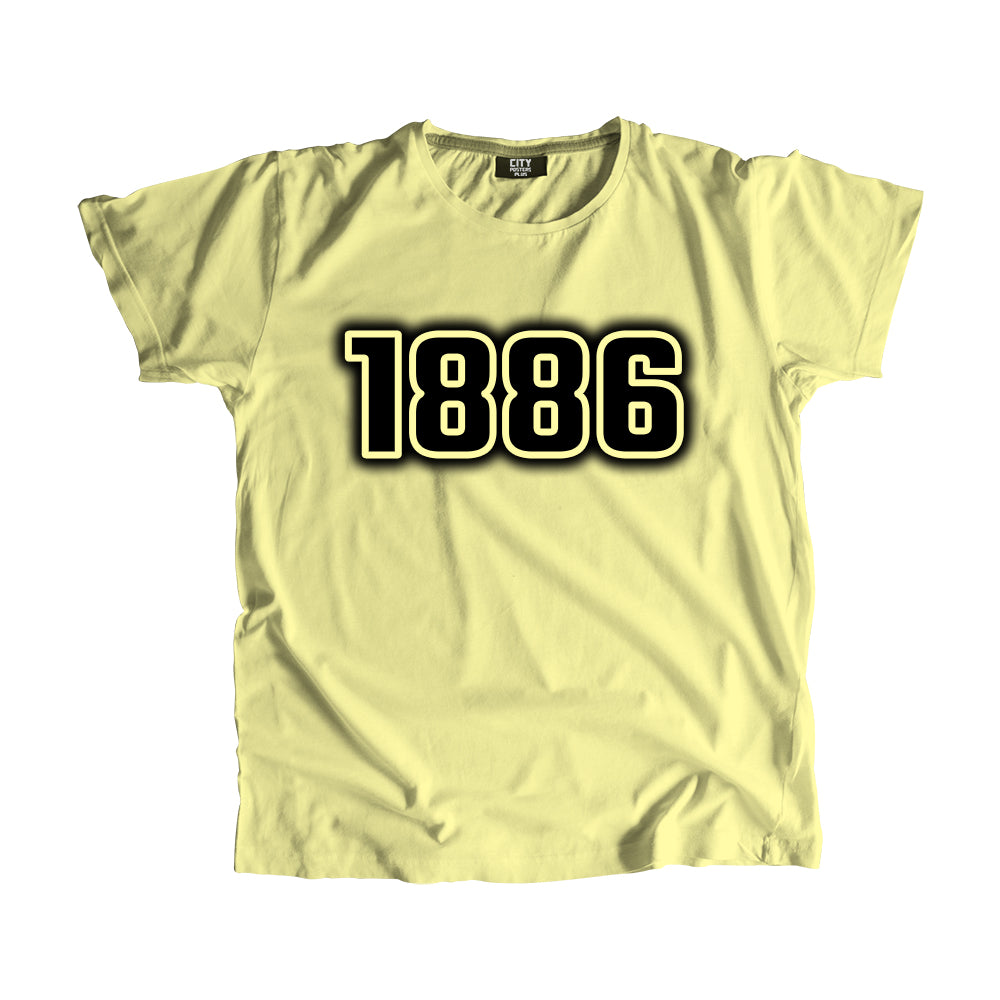 1886 Vintage Heritage Year Men Unisex T-Shirt (Butter Yellow)