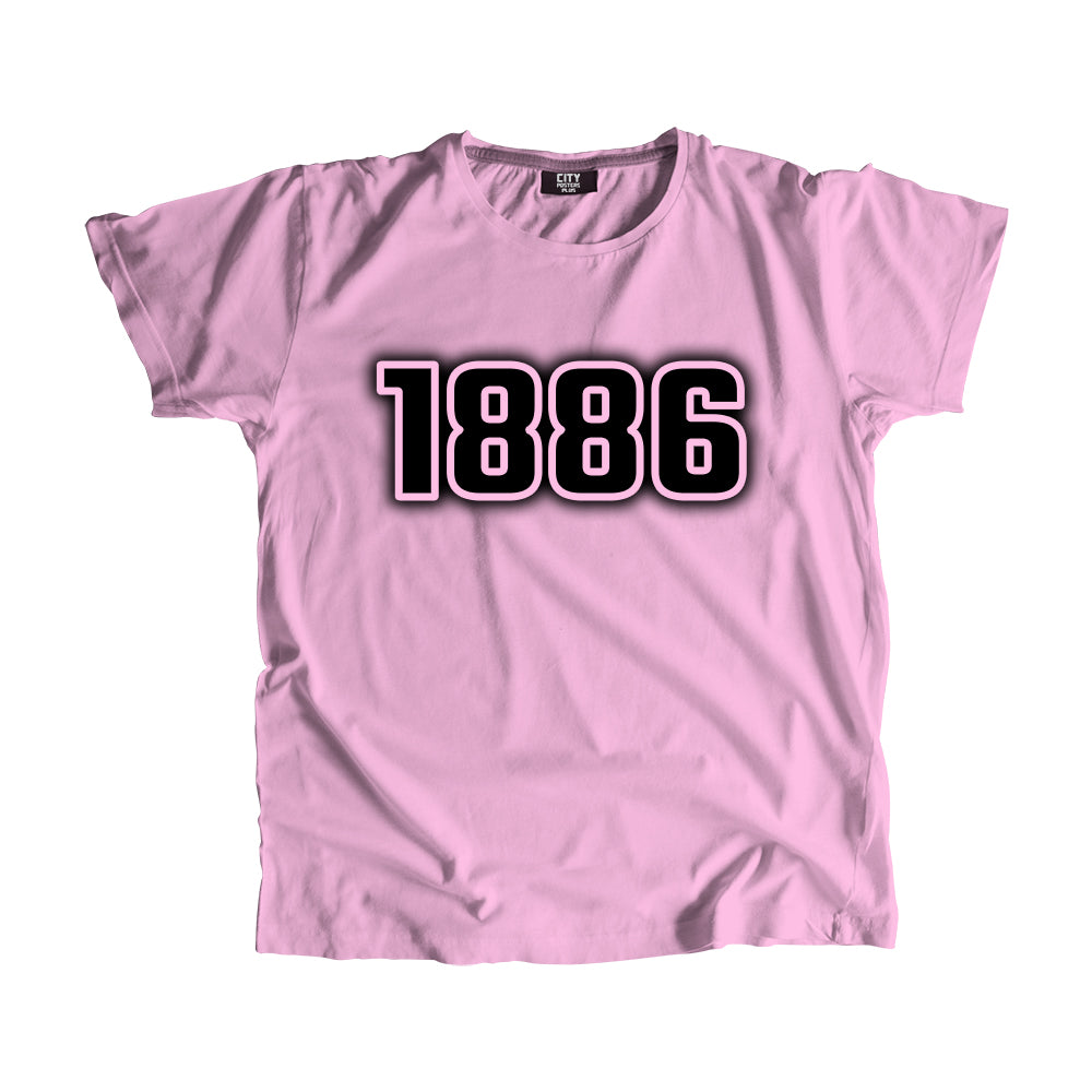 1886 Vintage Heritage Year Men Unisex T-Shirt (Light Pink)
