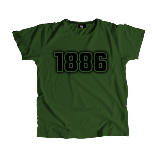 1886 Vintage Heritage Year Men Unisex T-Shirt (Olive Green)