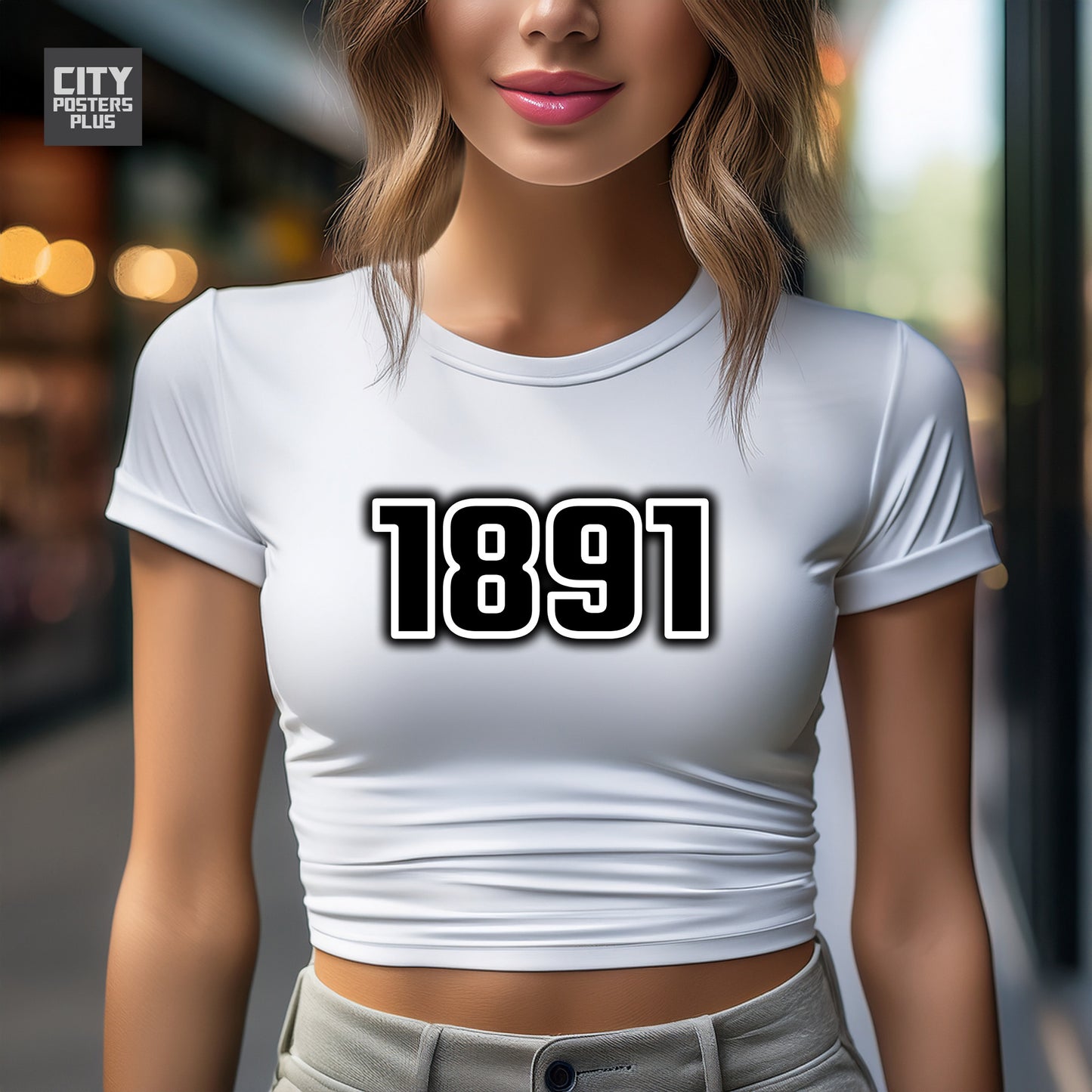 City Posters Plus 1891 Vintage Birth Year Women Crop Top