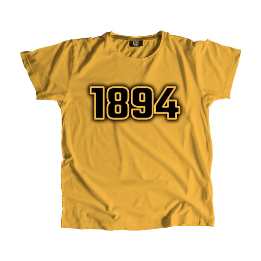 1894 Vintage Heritage Year Men Unisex T-Shirt (Golden Yellow)