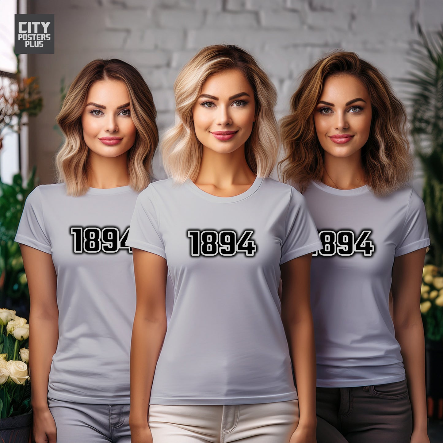 City Posters Plus 1894 Vintage Birth Year Women T-Shirt
