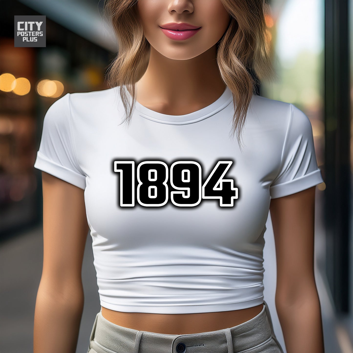 City Posters Plus 1894 Vintage Birth Year Women Crop Top