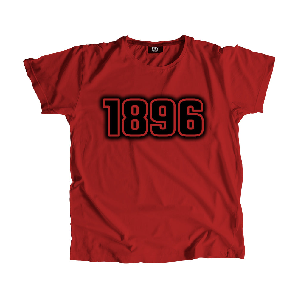 1896 Vintage Heritage Year Men Unisex T-Shirt (Red)