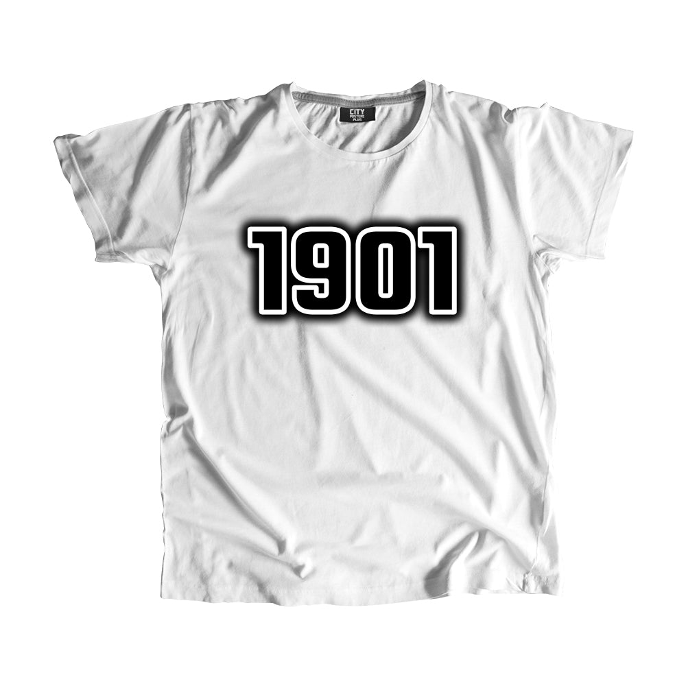 1901 Vintage Heritage Year Men Unisex T-Shirt (White)