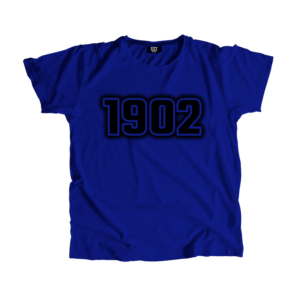 1902 Vintage Heritage Year Men Unisex T-Shirt (Royal Blue)