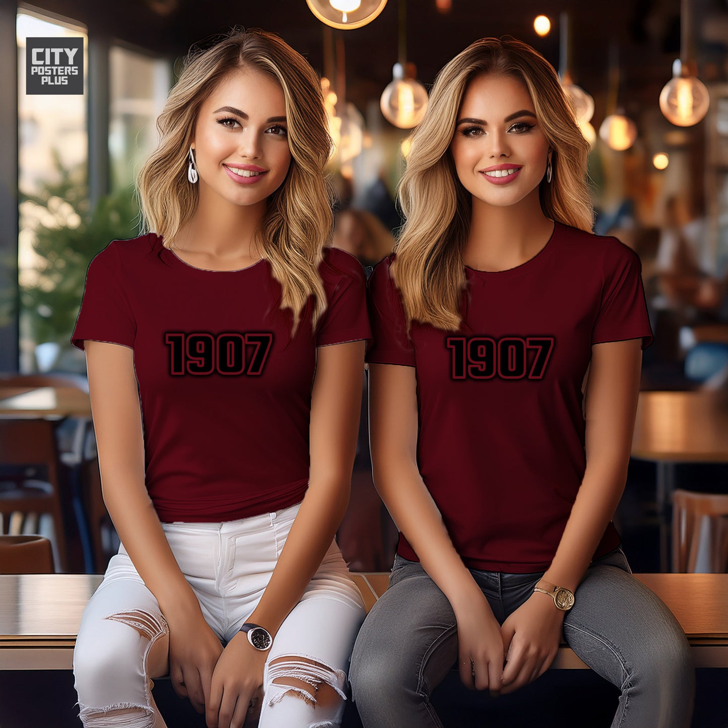 City Posters Plus 1907 Vintage Birth Year Women T-Shirt