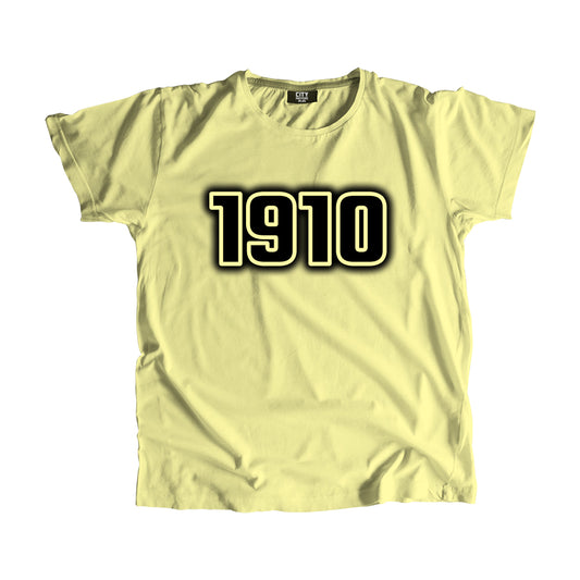 1910 Vintage Heritage Year Men Unisex T-Shirt (Butter Yellow)