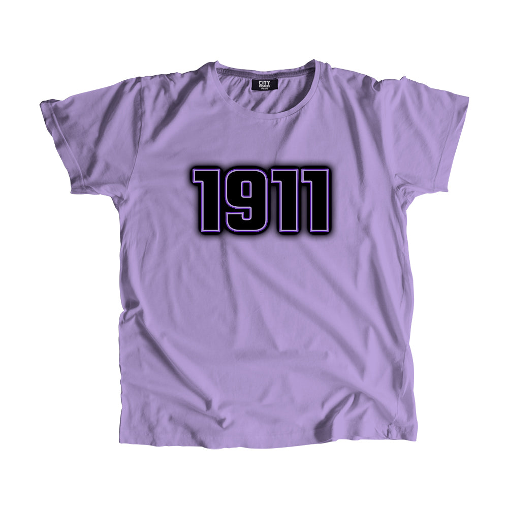 1911 Vintage Heritage Year Men Unisex T-Shirt (Iris Lavender)