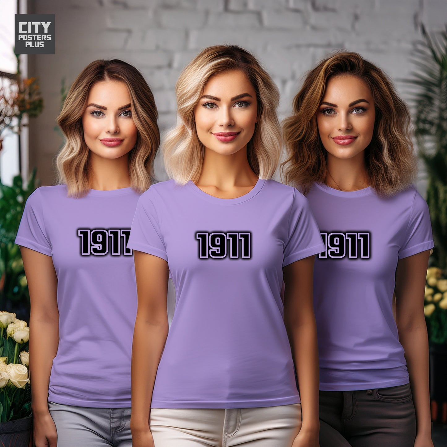City Posters Plus 1911 Vintage Birth Year Women T-Shirt