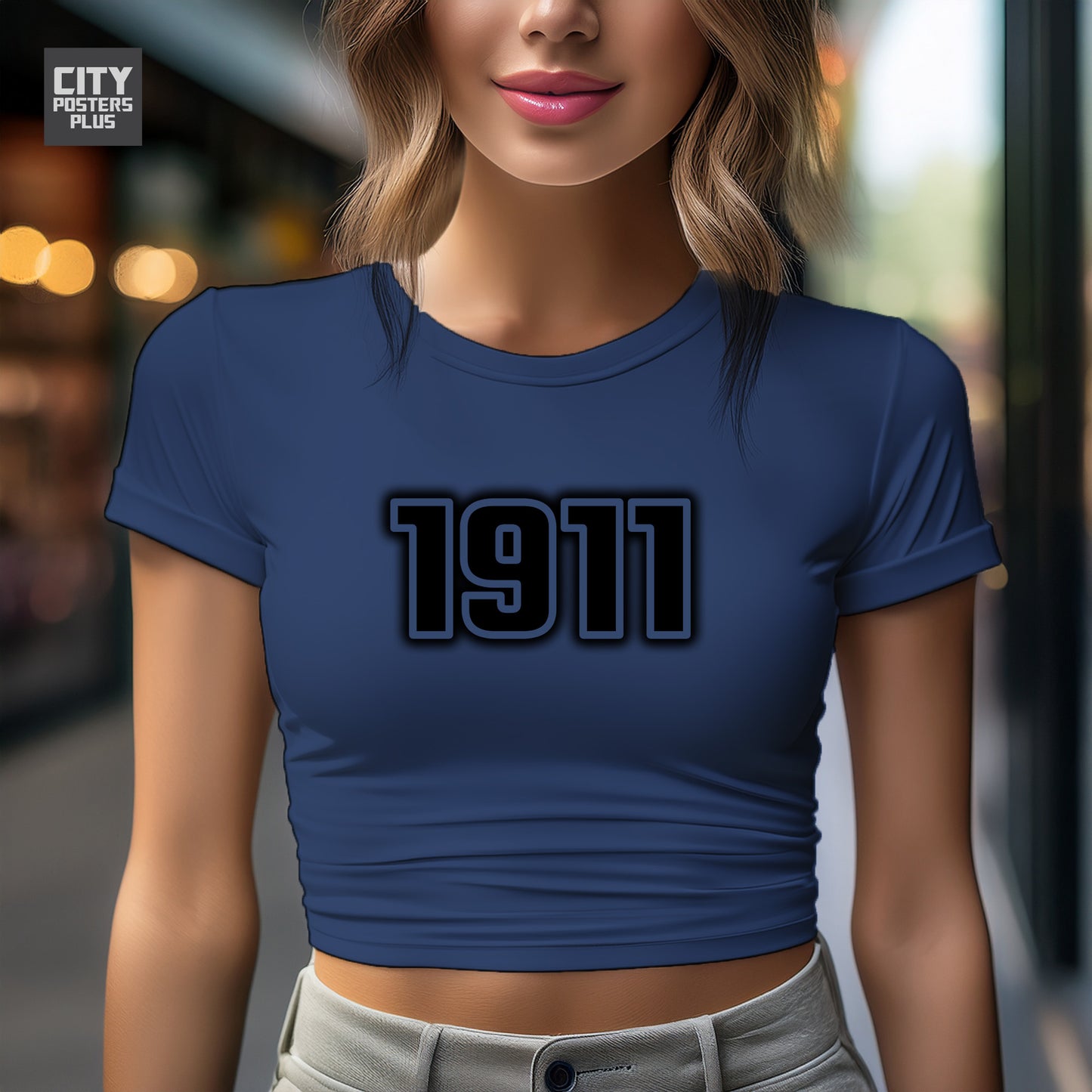 City Posters Plus 1911 Vintage Birth Year Women Crop Top