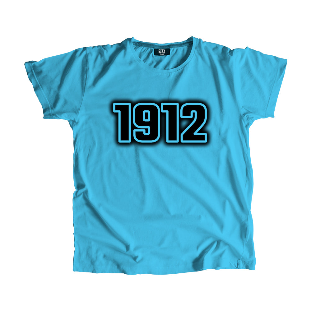 1912 Vintage Heritage Year Men Unisex T-Shirt (Sky Blue)