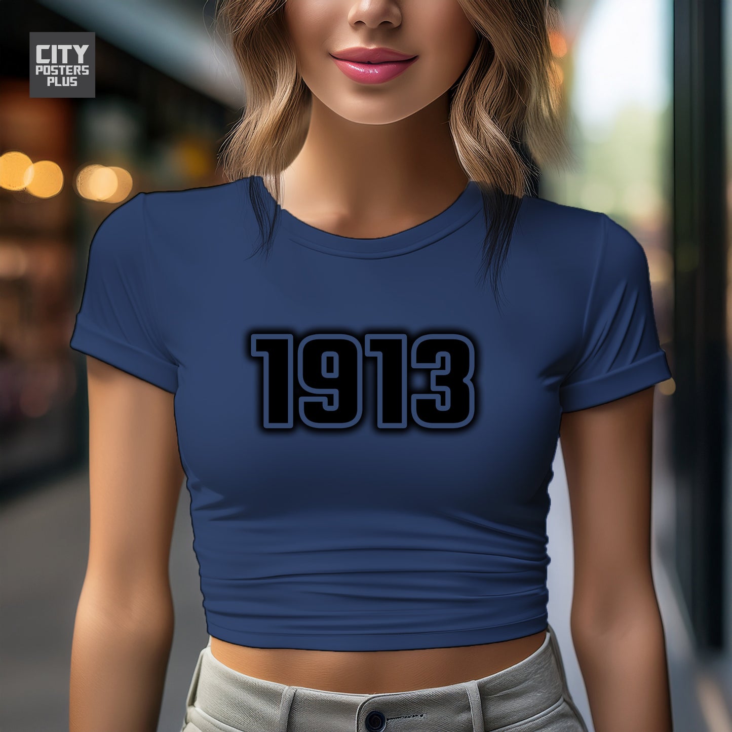 City Posters Plus 1913 Vintage Birth Year Women Crop Top