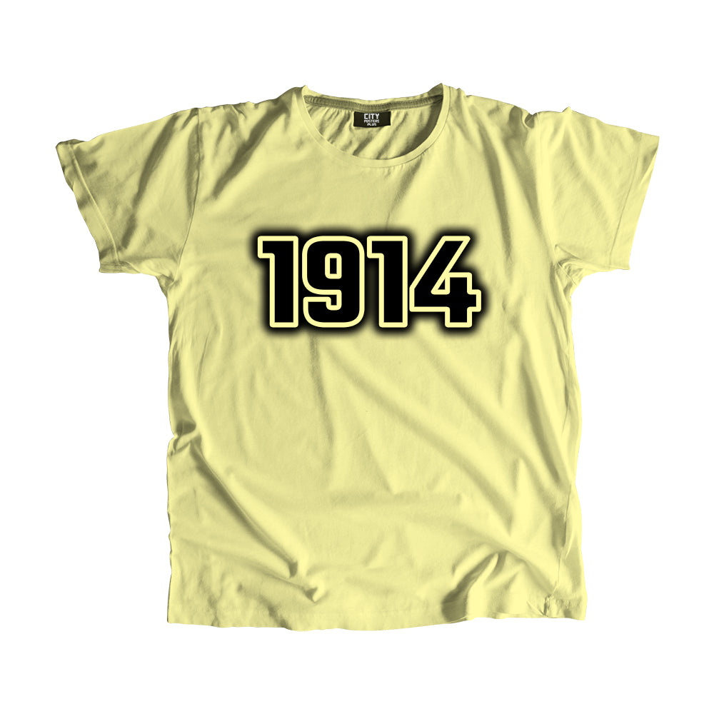 1914 Vintage Heritage Year Men Unisex T-Shirt (Butter Yellow)