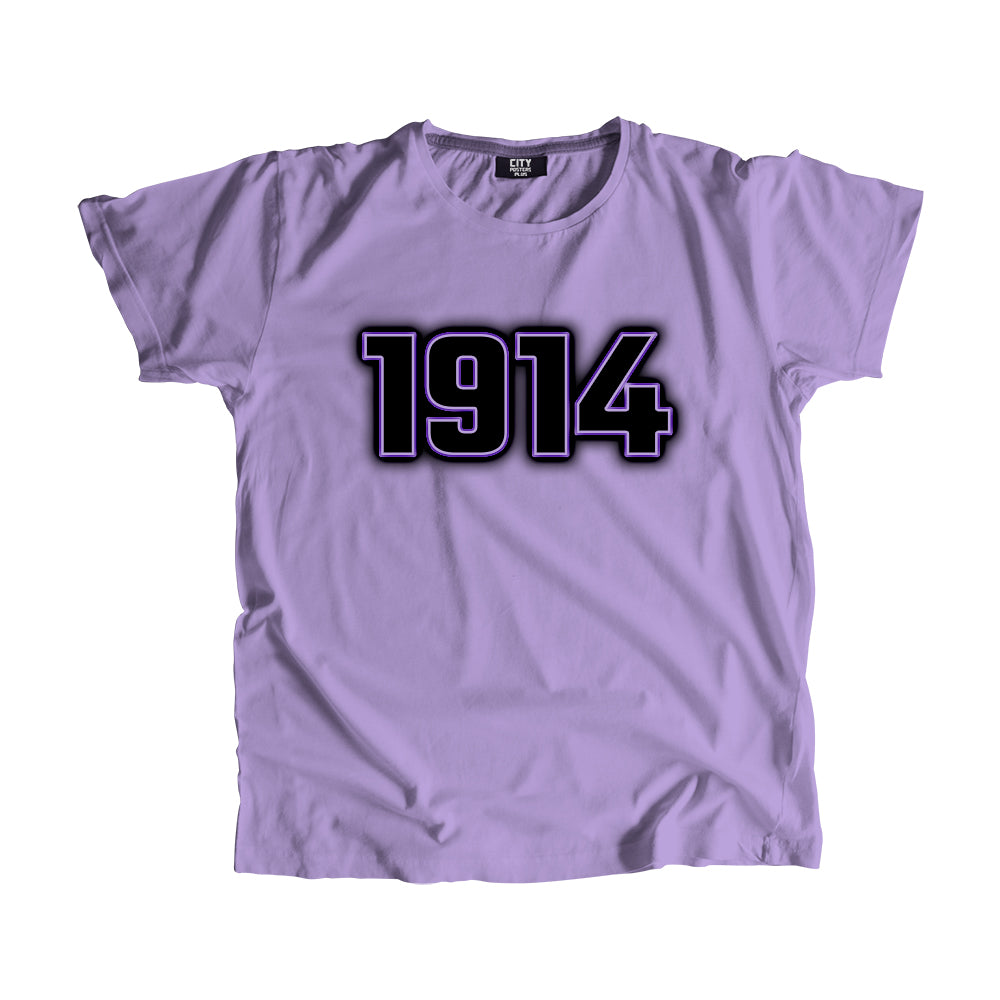 1914 Vintage Heritage Year Men Unisex T-Shirt (Iris Lavender)