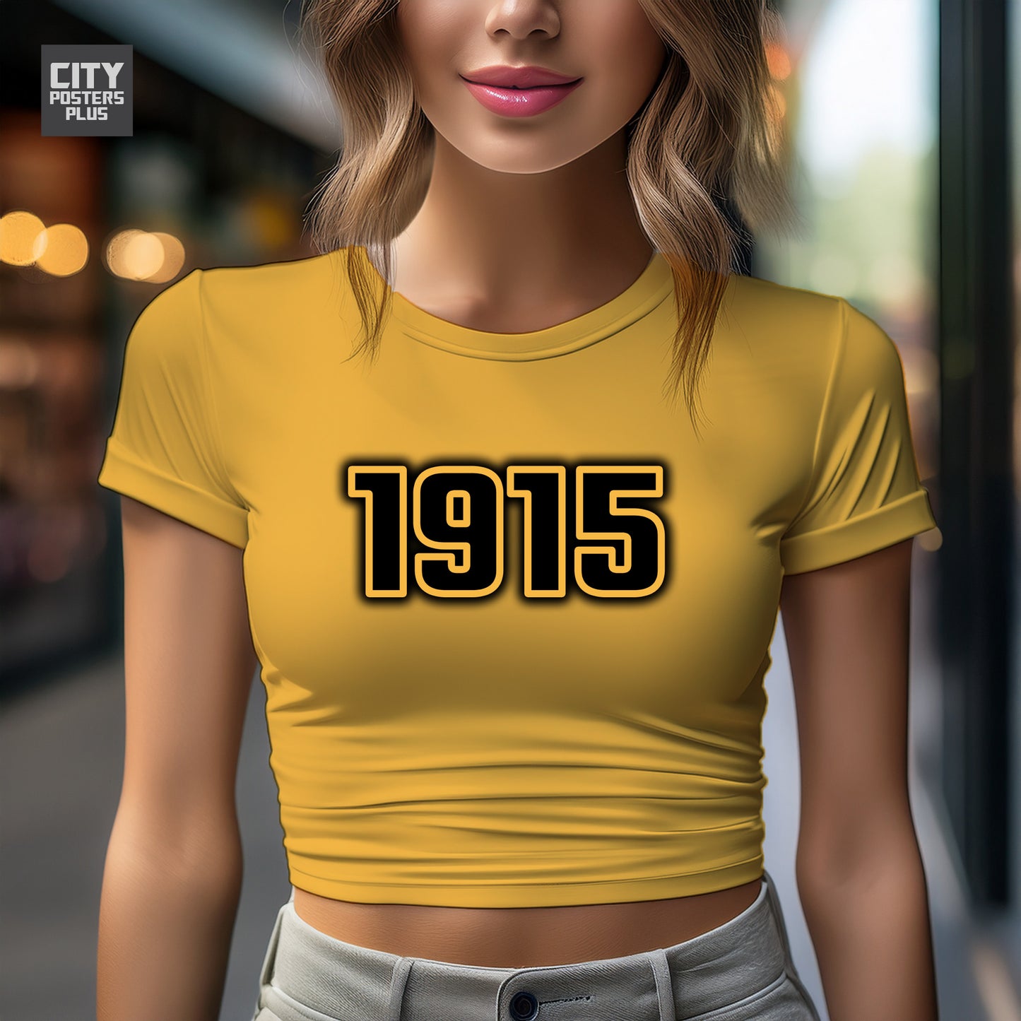 City Posters Plus 1915 Vintage Birth Year Women Crop Top