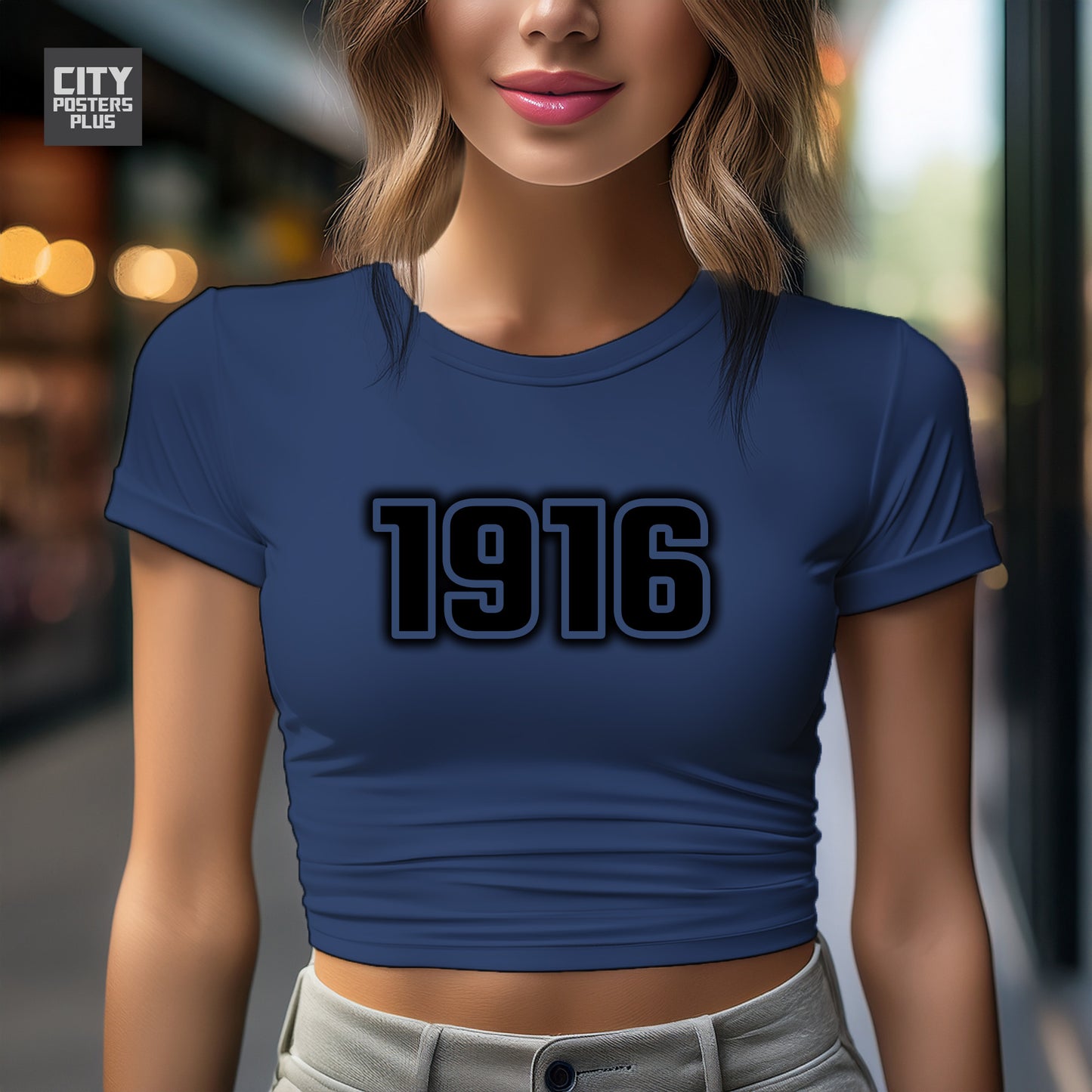 City Posters Plus 1916 Vintage Birth Year Women Crop Top