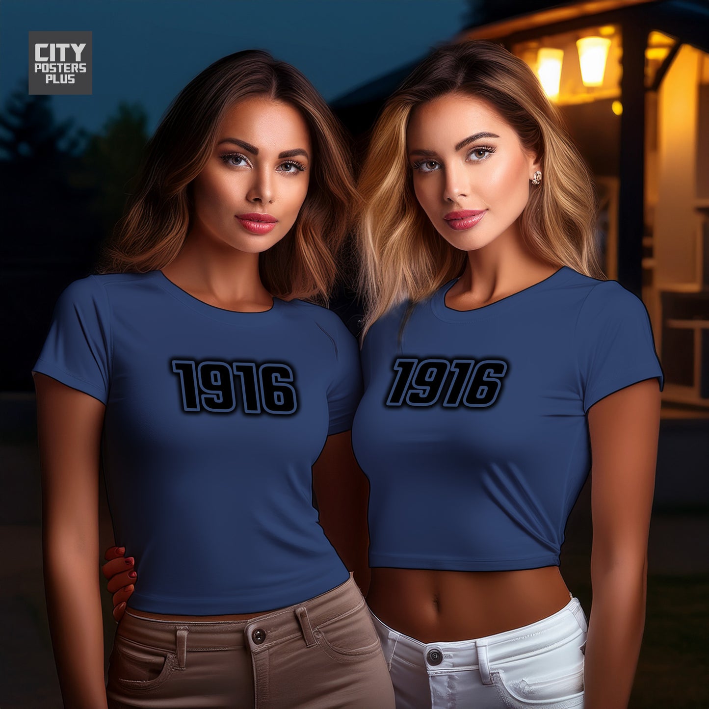 City Posters Plus 1916 Vintage Birth Year Women Crop Top