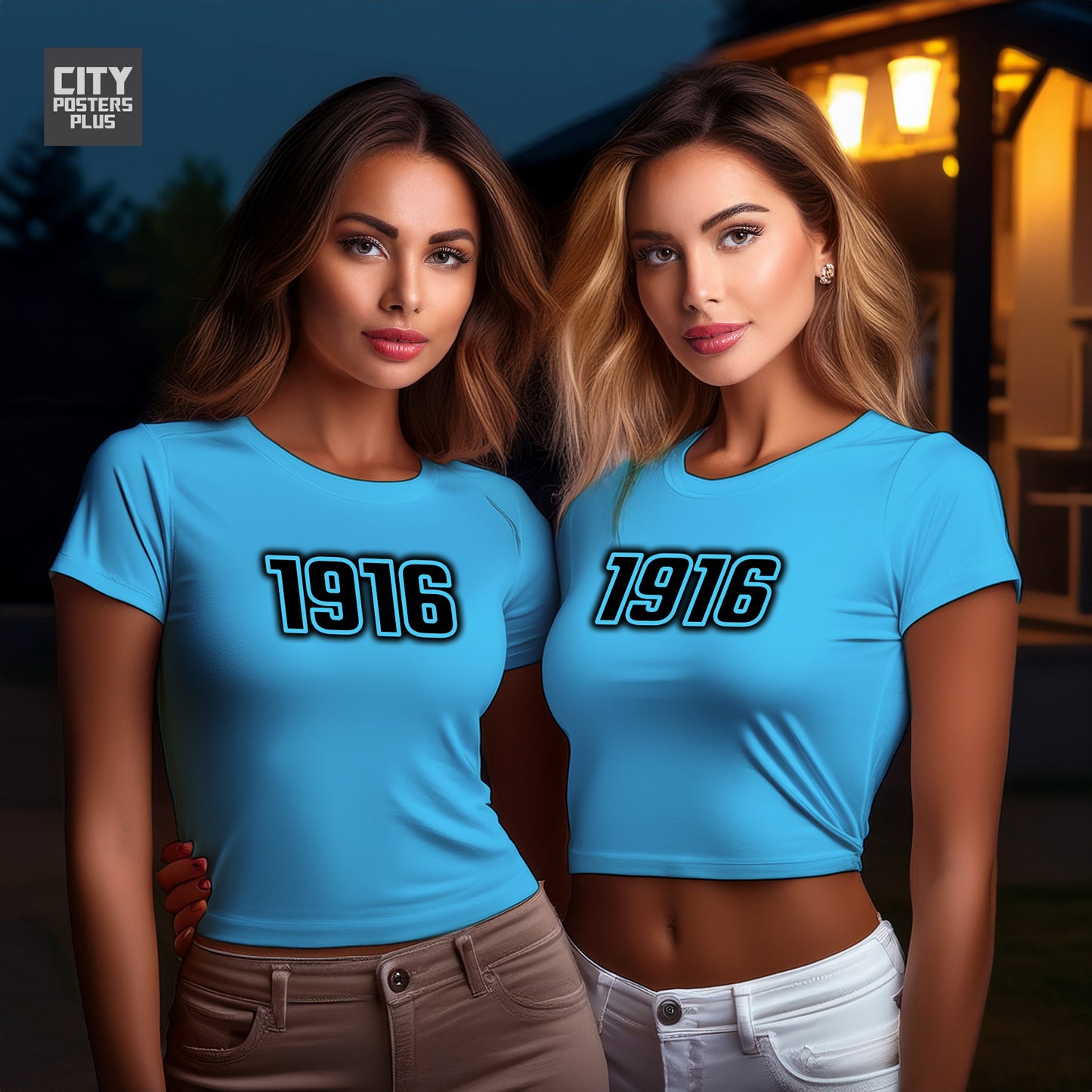 City Posters Plus 1916 Vintage Birth Year Women Crop Top