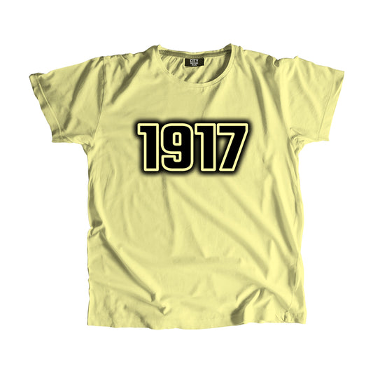 1917 Vintage Heritage Year Men Unisex T-Shirt (Butter Yellow)
