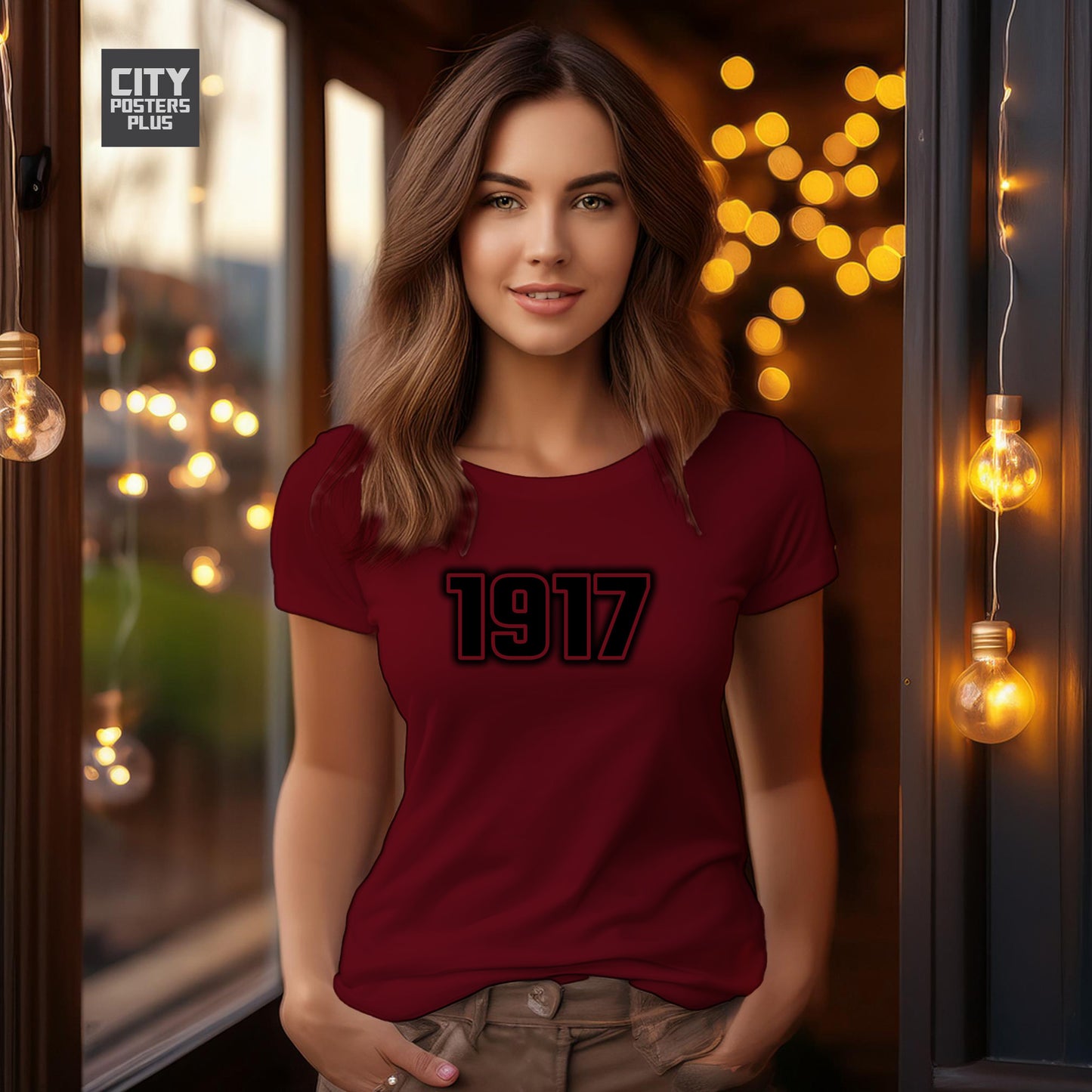 City Posters Plus 1917 Vintage Birth Year Women T-Shirt