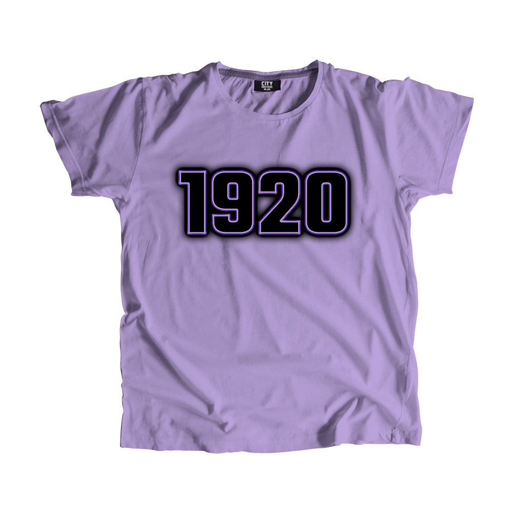 1920 Vintage Heritage Year Men Unisex T-Shirt (Iris Lavender)