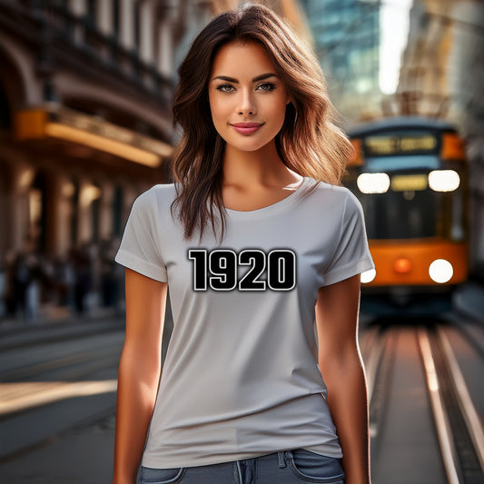 1920 Women T-Shirt | Vintage Birth Year Shirt | City Posters Plus