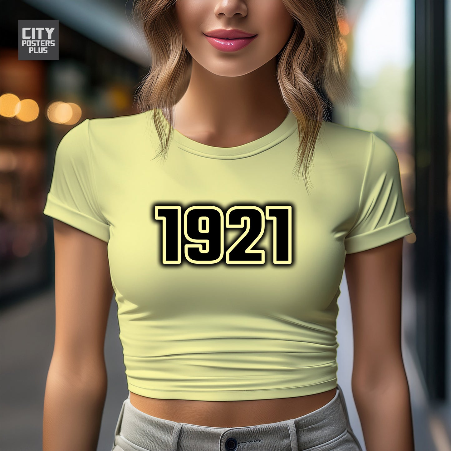 City Posters Plus 1921 Vintage Birth Year Women Crop Top